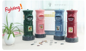 邮筒创意存钱罐可爱硬币塑料储蓄罐送儿童生日礼物