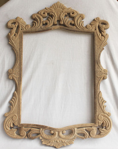 木质毛坯大镜框相框雕花原始材料diy粗坯素材 装裱画框架1