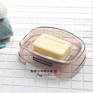 韩国进口昌信透明卫浴系列大皂盒 沥水无盖香皂肥皂皂架