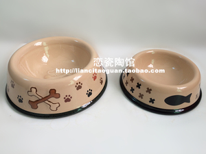 陶瓷宠物食具猫碗狗碗小型犬碗猫盆狗盆宠物陶瓷碗狗狗猫猫食水碗