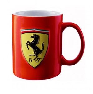 Ferrari 法拉利立体浮雕logo马克杯 水杯 三色可选 官方正品 现货