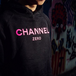 CHANNEL ZERO FAKE CC陈冠希恶搞加绒卫衣圆领帽衫男女秋冬外套潮