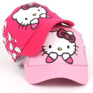 外贸款儿童棒球帽KITTY猫儿童嘻哈帽户外防晒遮阳帽鸭舌帽子