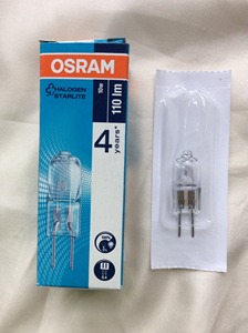 欧司朗Osram64410S显微镜卤钨灯G4冷光源医疗6v10w卤素灯泡
