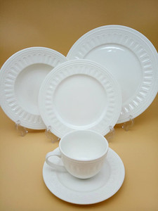 外贸原单出口欧美西式浮雕餐具 正餐盘 早餐盘 汤盘和杯碟