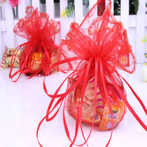 糖果袋/婚庆用品结婚喜糖袋子圣诞节/纱袋礼品袋圆盘糖果袋