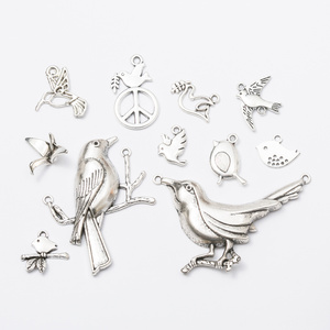 DIY复古合金饰品配件古银鸟连接器和平鸽千纸鹤挂件吊坠1152-1163