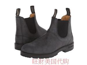 澳洲 Blundstone 587黑色经典休闲圆头软牛皮 工装靴 男女式 短靴