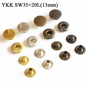 正品日本YKK纯黄铜四合扣S弹簧SW35+20L（13mm扣面）手工皮具五金