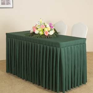 定制纯色平纹会议桌布台布展会活动签到桌罩桌套台裙LOGO刺绣印刷