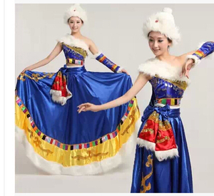 藏族服装/舞蹈演出服装/舞台表演服饰/民族女装/唐古拉风演出服装