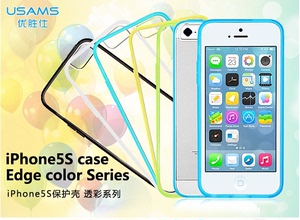 USAMS/优胜仕适用苹果5S保护壳iphone5S/SE手机壳边框透彩正品