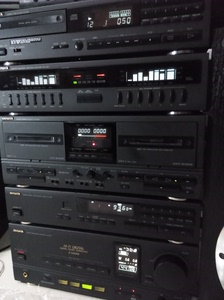 二手日本AIWA爱华Z-D2000高级组合音响，功能全好，原配音箱 。