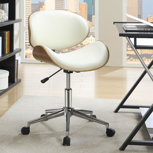 欧式简约实木质办公椅曲木电脑椅升降旋转靠背设计师椅休闲职员椅