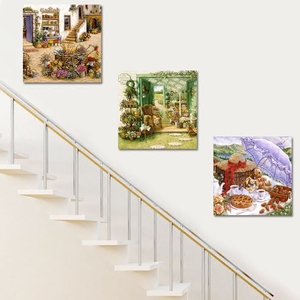 田园风格装饰画美式乡村餐厅走廊过道楼梯间组合壁画墙画客厅挂画