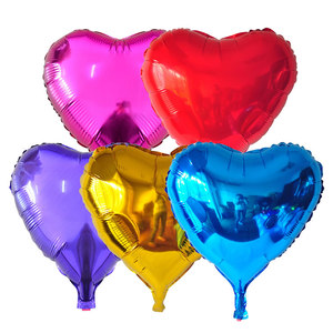 单色光板标准色心形铝膜气球婚庆节日派对庆典用品布置装饰