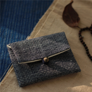 鹿屿的岛|手织布 老土布 夹棉零钱包 首饰袋 公交卡 私密袋 两色
