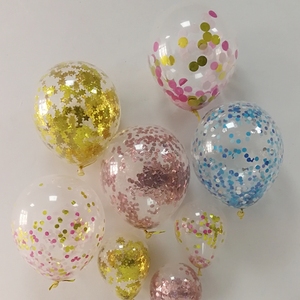 透明球波波球星星圆点金亮片碎纸片纸屑气球填充周岁布置装饰