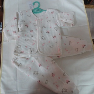 两套包邮婴悦家3-12个月新生儿婴幼儿宝宝夹棉加厚保暖内衣套装