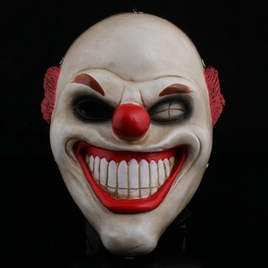 珍藏版游戏收获日2红鼻子小丑树脂面具万圣节面具Payday2系列面具