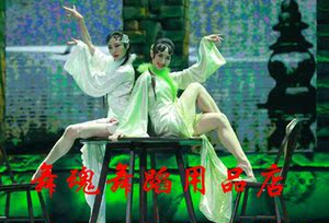 古典舞蹈服装中国好舞蹈尤物演出服装青蛇白蛇演出服绣花旗袍披风