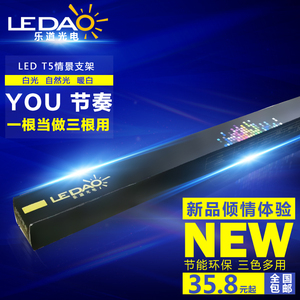 ledao/乐道T5变色LED节能日光灯管 三色家装超亮led全套支架灯