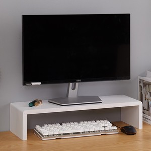 实木显示器支架加长显示屏工位电脑底座电竞曲面竖屏桌面单屏小型