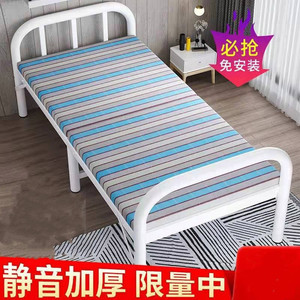 拆 叠单人来可收j起床的宽可以收叠的床1米床的折叠床简便折叠床