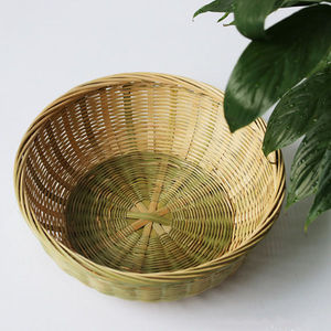 竹制品竹篮子家用竹编织篮子盛馒头盛馍簸箕装鸡蛋洗菜篮沥水篮