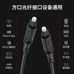 鹏港 数字光纤音频.5线1声道spdif功接同轴音响方对方连放配机.