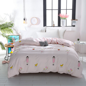 新品简单生活床上用品 全棉斜纹B印花被套多色纯棉被罩学生宿舍长