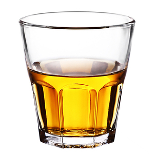 。八角啤酒杯钢化玻璃水杯子家用小号威士忌洋酒杯二两套装酒吧KT
