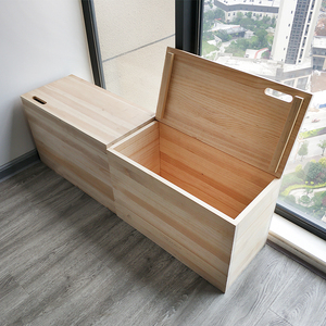 木箱储物箱收纳箱可坐凳多功能实木箱子拼床榻榻米盒子整理箱定制