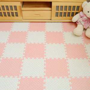 泡沫地垫拼接带图案粉色地板垫地毯海绵垫地面夏季小孩子室内防水