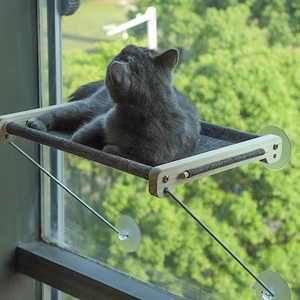 猫咪吊床悬挂猫窝吸盘式窗户挂窝小猫晒太阳窗台吊U蓝拆洗猫咪用