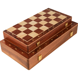 Chess solid wood high grade zbuit lasge folding chesrsoard