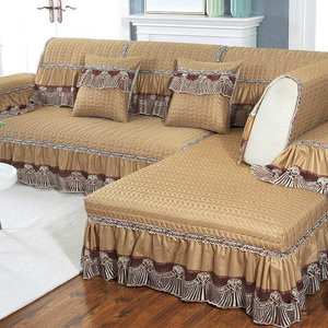 一套北欧坐垫简单欧风包围沙发套罩布垫123组合舒适冬季垫子沙发