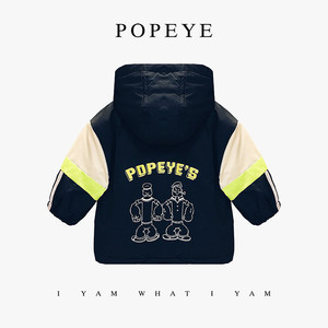 大力水手/POPEYE 男童棉服宝宝棉衣儿童2022新款冬装Y小童棉衣外