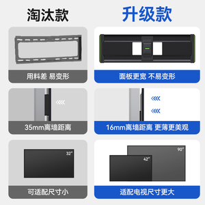 网红三星超薄电视机通用挂架贴墙壁挂支架4350/55/65/75/85寸曲面