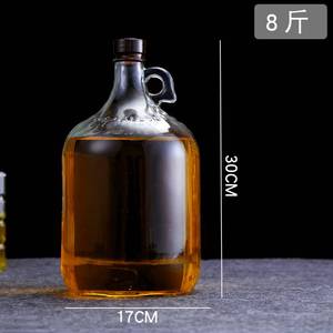 油罐厨房家用储油瓶大容量玻璃油壶10斤花生油食用油桶5L装油瓶