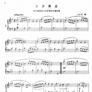 巴赫初级钢琴曲集  28首合集 带指法原版钢琴谱电子版
