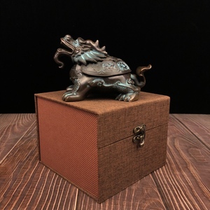 纯铜龙龟香炉摆件四神兽龙龟炉貔貅炉创意烟灰缸卧鹿熏炉