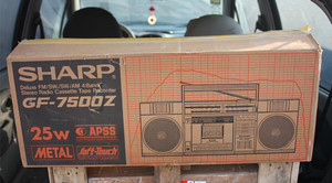 日本进口 SHARP/夏普GF-7500收录机 收音机 成色98新以上 原包装.