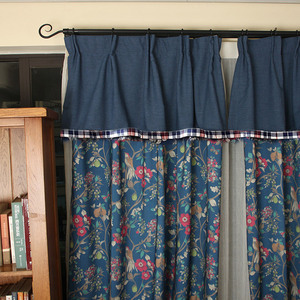 复古美式窗帘遮光亚麻怀旧欧式北欧简约麻布卧室客厅飘窗帘头加工