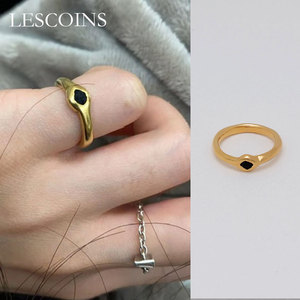 LESCOINS【全部现货】韩国首饰品牌ae基础金色黑线戒指自留