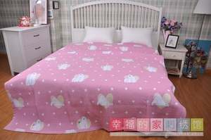 韩国纯棉高温水洗密道垫竖条绗缝床盖睡垫床垫床单榻榻米垫