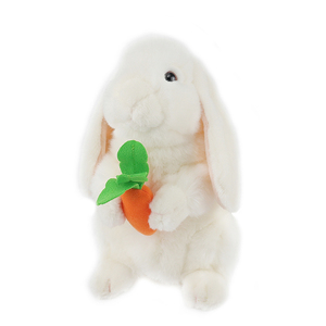 绒乐汇可爱小白兔毛绒玩具抱抱萝卜兔宠物公仔摆件生肖生日礼物