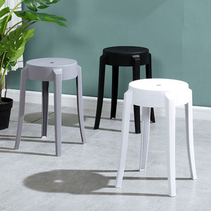 风车塑料凳子创意圆凳客厅防滑餐桌创意小凳高凳靠背家用凳子椅子