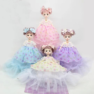 30关节智能音乐婚纱洋娃娃迪士尼白雪公主唱歌巴比娃娃儿童玩具摆