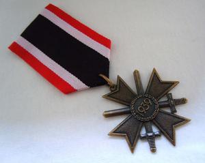 德迷双面双剑战功铁十字荣誉勋章项链普鲁士佩剑二级十字勋章绶带